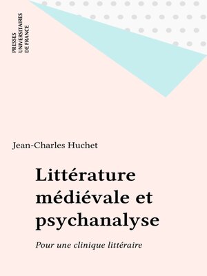 cover image of Littérature médiévale et psychanalyse